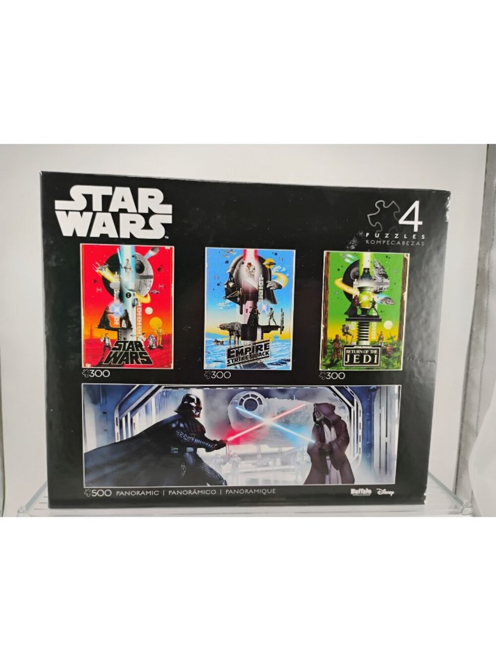 Star Wars 4-Puzzle Set 300 & 500 Pieces Iconic Artwork Buffalo